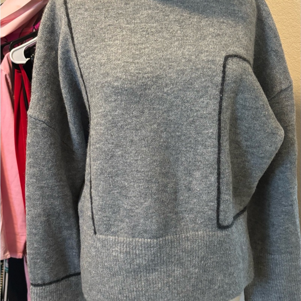 Zara Gray Cowl Neck Sweater